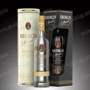 Quality Round Crystal White 750ML Flint Vodka Glass Bottle wholesale