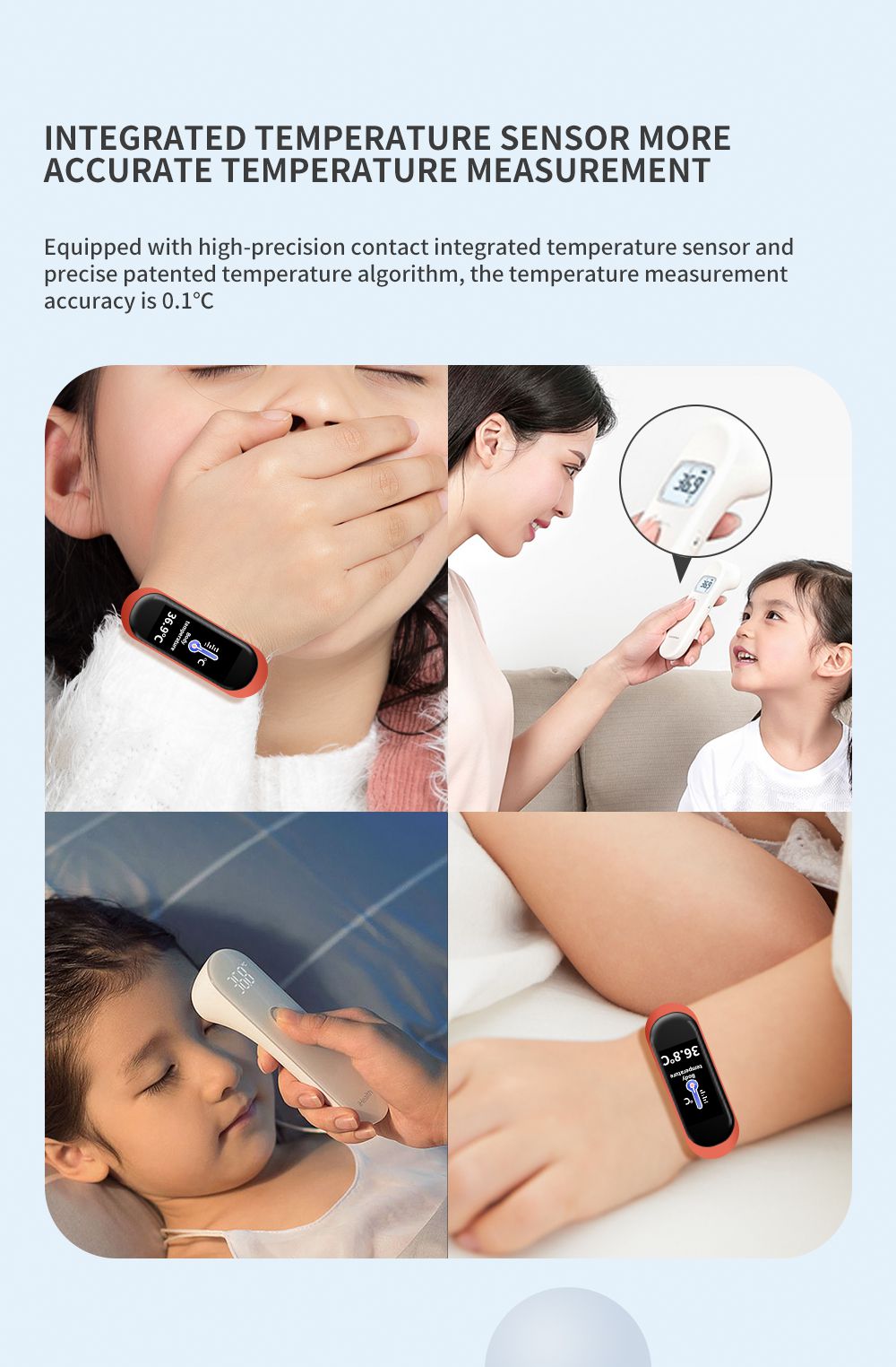 2021 MT12 Touch 0.96 Screen Fitness Equipment Health Temperature Watch Ring Smartwatch