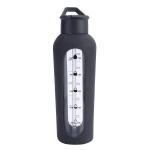 Outdoor Sport Glass Water Bottles With Silicone Cover And Straw