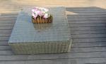 Round rattan wicker sectional outdoor sofa set with comfortable cushion