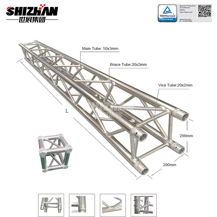 Outdoor Stage Lighting Aluminum Top Roof Line Array Truss Display System