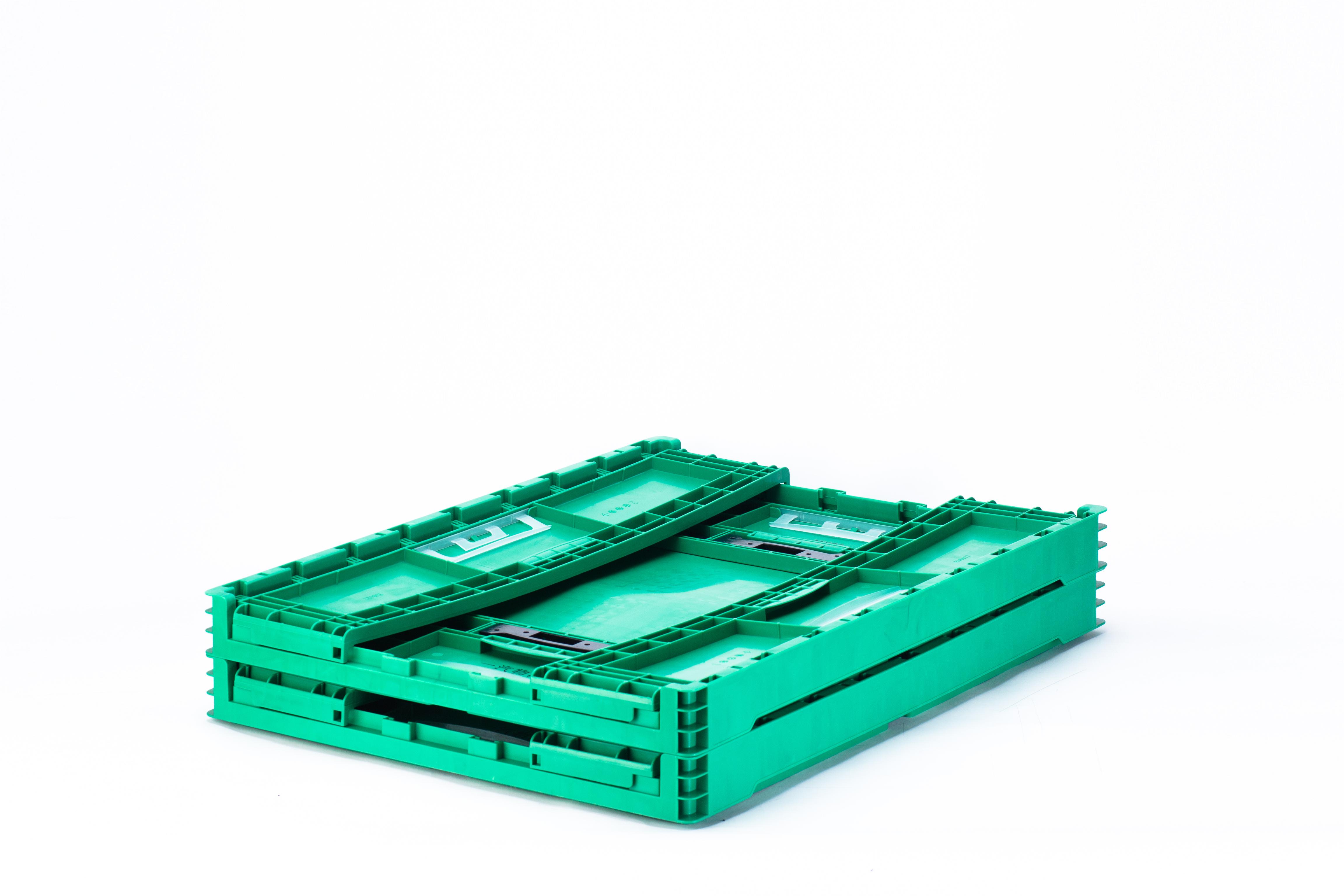 Customized Logo EU Plastic Storage Collapsible Turnover Crate for Moving and Storage