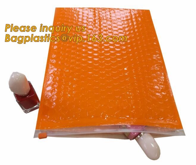 Cosmetic Pink Slider Padded Bag/Silver k Bag With Bubble,Padded Envelopes Cheap Aluminium Foil k Holographic