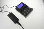 Professional 4 Bay Battery Charger DC 12V/2A With 2 Colors LED Light Indicator