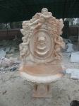 Angel With Wings Statue Carved Stone Marble Fountain Column