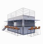 Galvanized Steel Square Tubes Steel Coffee Shop Container Modern 20ft Prefabrica