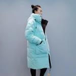FODARLLOY F23516 Ladies Warm Hooded Cotton-padded Clothes Women Slim Long Winter