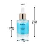 Round Massage Oil Glass Dropper Bottle Serum Pipette 30ml Clear Glass Face
