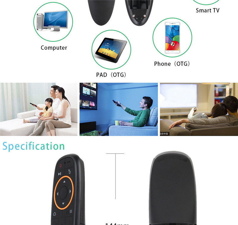 Mini Air Mouse Voice Remote control 2.4G Wireless Gyroscope Mouse for Android box