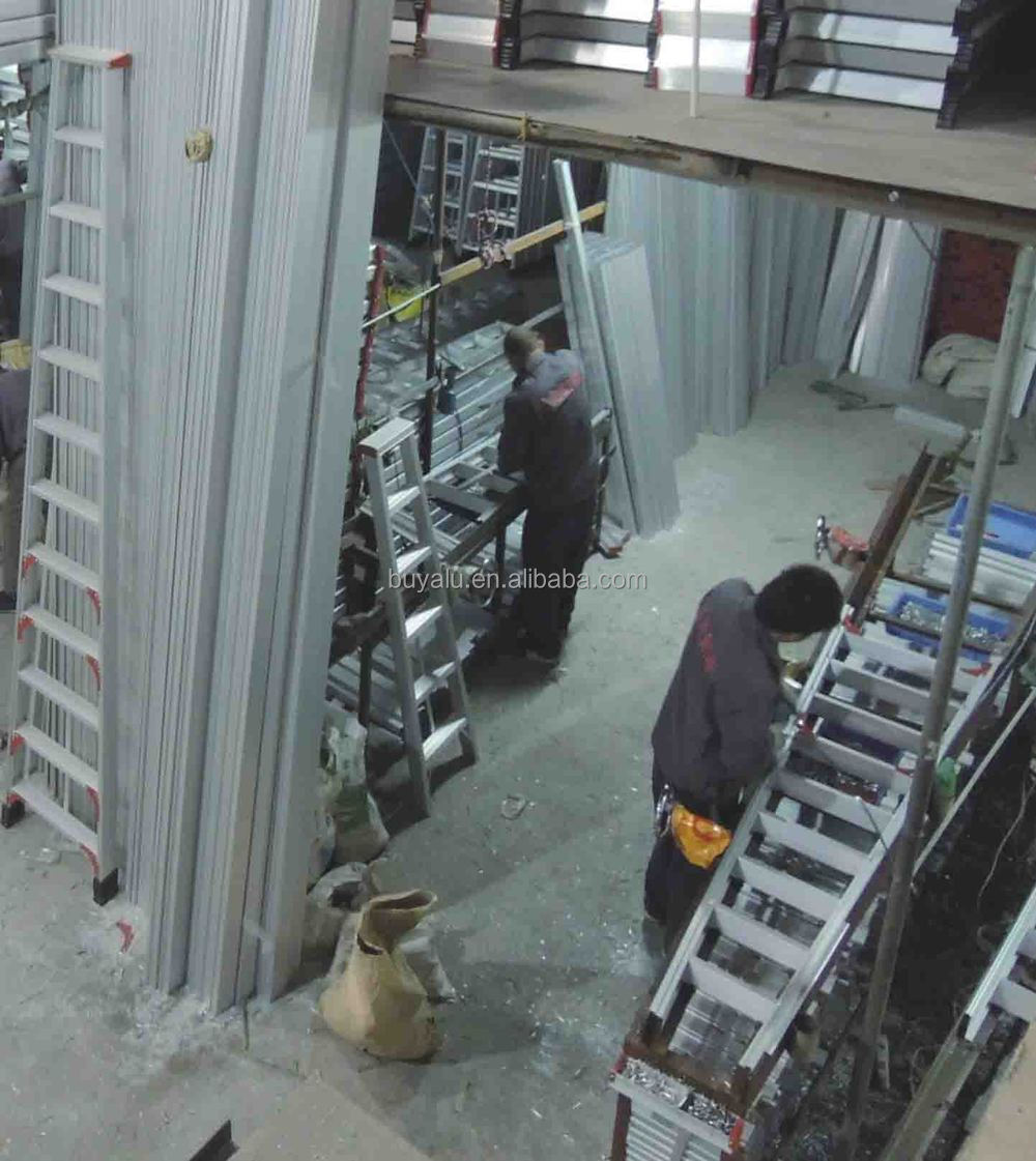 Sustainable Aluminum Folding Ladder 3 Steps In Silver Anodized