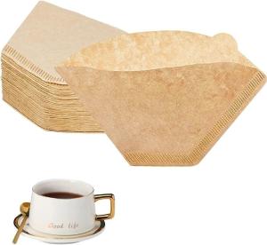 Quality Disposable Cone Shaped Coffee Filter Paper #4 100pc One Bag 12.5x16.5 Cm Size wholesale