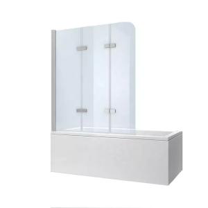 Quality 5mm Tempered Clear Glass Shower Enclosure 3 Fold Hinged Bathtub Screen wholesale