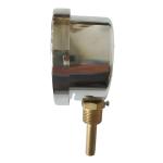 Bimetal Stem 120C 3'' 72mm Industrial Bimetal Thermometer 1/4 BSP Brass