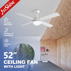 Quality Modern White Ceiling Fan With Lamp Light 3-Speed AC Motor wholesale