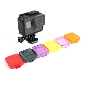Quality Red Gray Yellow Purple Orange Pink Waterproof Cover Diving Filter Lens Cap For GoPro Hero 5 Black Camera Accessories wholesale