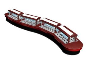 Quality Seamless Restaurant Hot Buffet Counter With LED Light , Plastic Aluminum Sheet wholesale