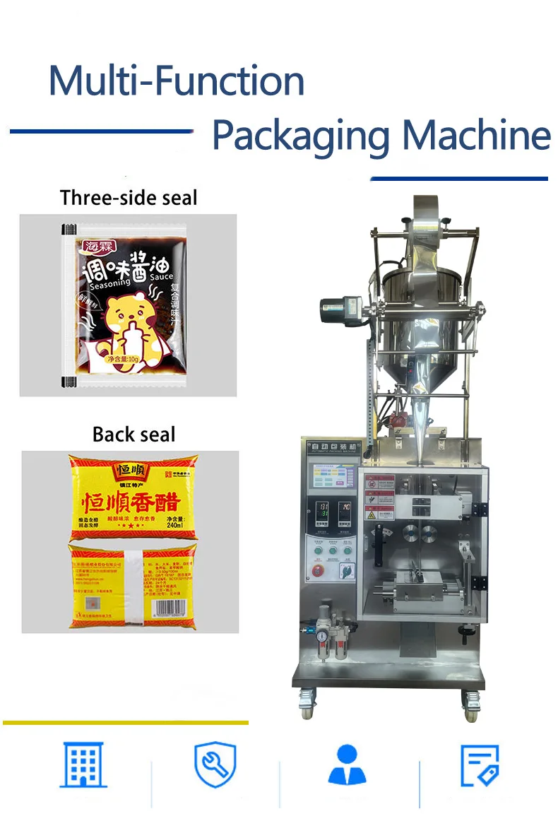 Multi-function Automatic Sachet Bag Packing Machine for Chili Sauce Honey Ketchup