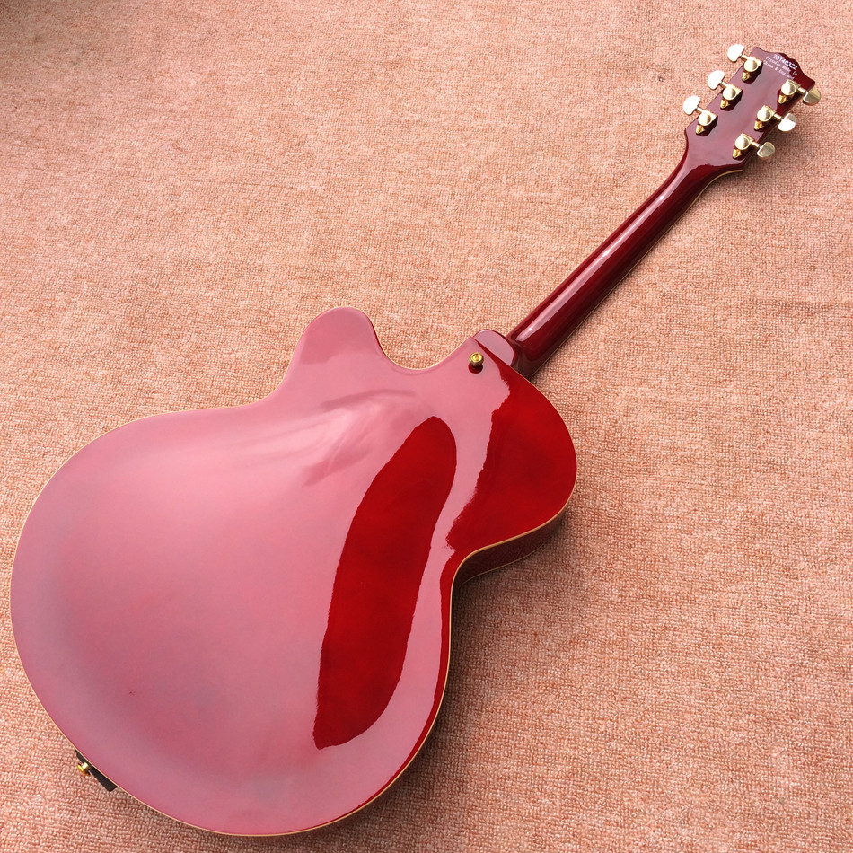 Custom jazz hollow electric guitar, A piece of pickups Jazz electric guitar, free shipping