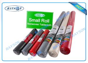 Quality Black / Red Vinyl Non Woven Tablecloth Textiles Disposable Table Covers wholesale