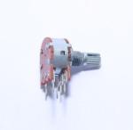 16mm rotary potentiometer, carton potentiometer with metal shaft, potentiometer