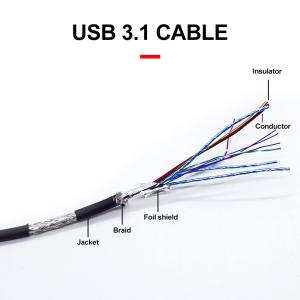 Quality Customize USB 3.1 Engineering Cable AWG22# / 32# 80℃ 30V wholesale