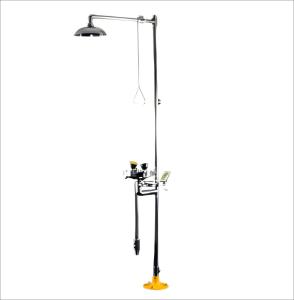 Quality Stainless Steel Freeze Resistant Eyewash Buried Double Pole Emergency Eyewash Shower wholesale