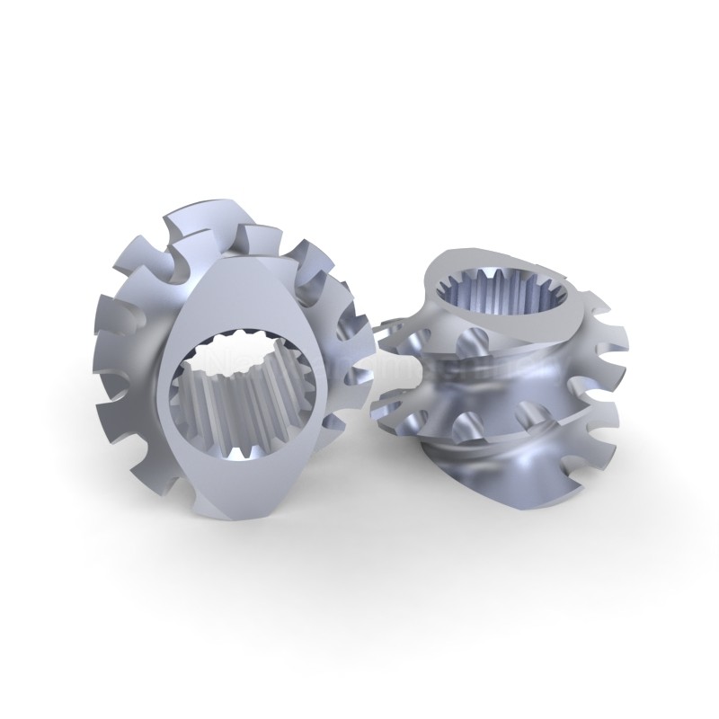 WR5 WR13 SME Screw Element Mixing Elements Twin Screw Extruder Components For Plastic Industry