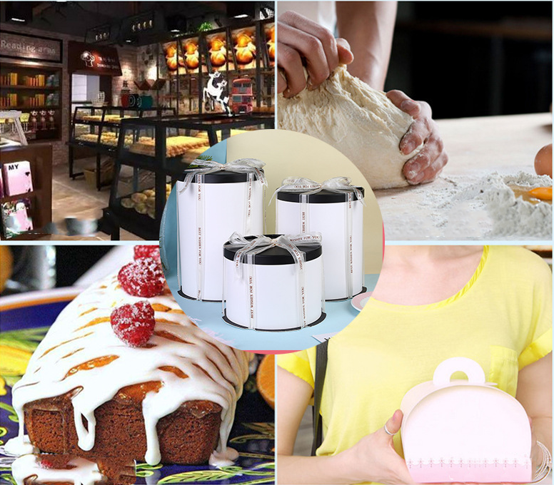 Custom Design Paper Sweet Box Recycled Materials Cake Packing With Lids