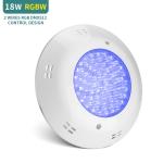 RGBW IP68 Fiberglass Swimming Pool Under Water Light 18W 2 Wires DMX Control