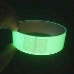 Yellow Green Reflective Self Adhesive Vinyl Film , Floor Glow In The Dark Vinyl