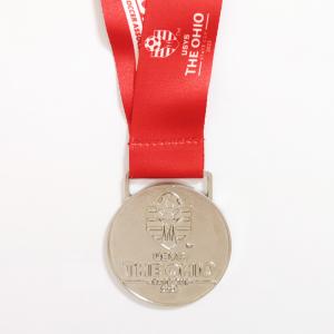 Quality Silver Plating Metal Sports Medal Zinc Alloy Soccer State Cup Finalist Medal wholesale