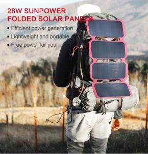 Quality 28W ETFE Flexible Solar Panels Waterproof 12V/15V Solar Energy Storage System For Camping wholesale