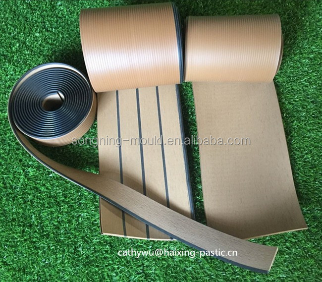 Ship Flooring 2022 Synthetic Teak Yacht Decking Floor Fire Resistance PVC Marine Deck