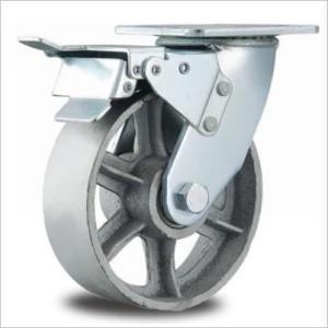Quality 4 Inch Cast Iron Wheel Heavy Duty Castors With Brakes wholesale