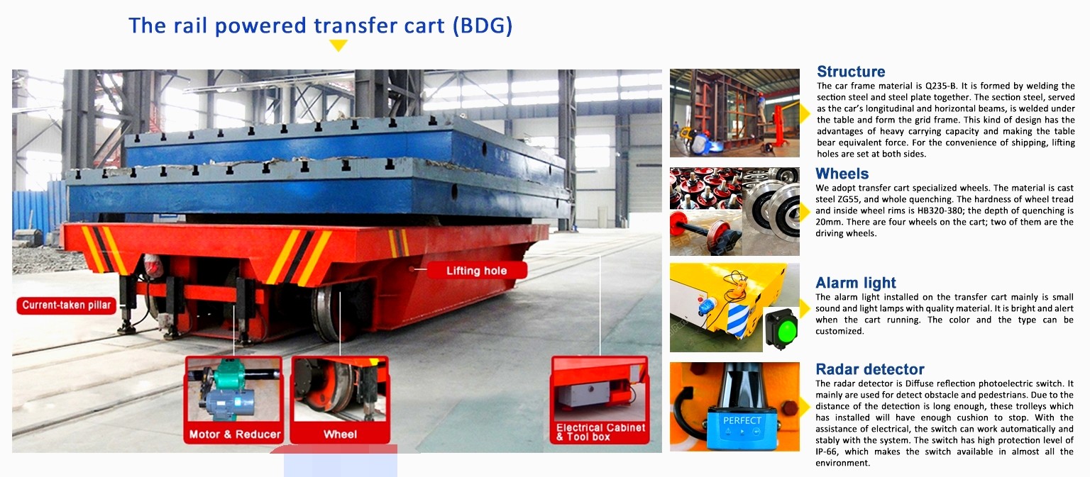 Flexible Steerable Industrial Transfer Carts Battery Powered Anti Explosion