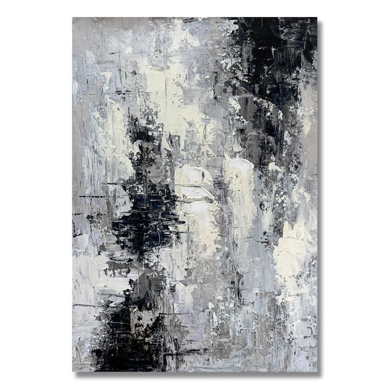 Handpainted Large Acrylic Wall Art Oil Painting on Abstract Art Artwork with Canvas Support Base and 6 Color Print Method
