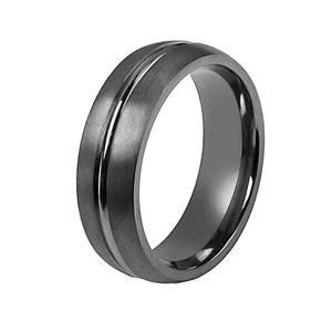Quality 7mm Domed Centre Round Classic Mens Tantalum Wedding Band Jewelry wholesale