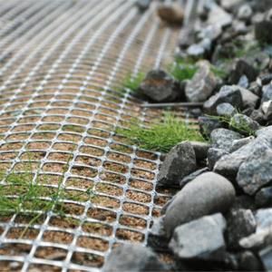 Quality Road Construction Reinforcement Geogrid Tensile Strength 15-60KN Mesh Size 12.7*12.7mm wholesale