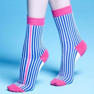 Quality Custom logo, design women’s Athletic Crew Stripe cottton Socks wholesale