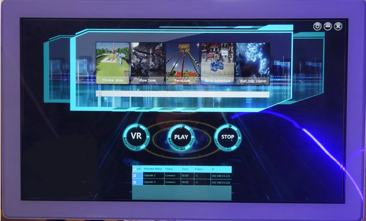 9D Roller Coaster Cinema Virtual Reality Simulator 1 Seat CE ROHS Certificate
