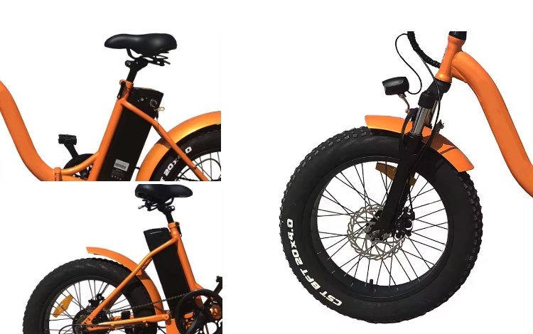20"*4.0 Fat Tire Foldable Ebike 36V 250W 500W Electric City Bike For Adults