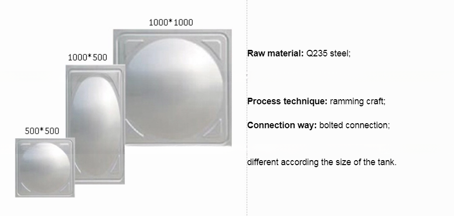 1000 kg Weight HDG Steel Water Tank for Rainwater Storage and Hot Dip Galvanizing
