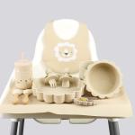 Wholesale Baby Geschirr Led Weaning Silicone Bib Spoon Bowl Spoon Bowl Plate