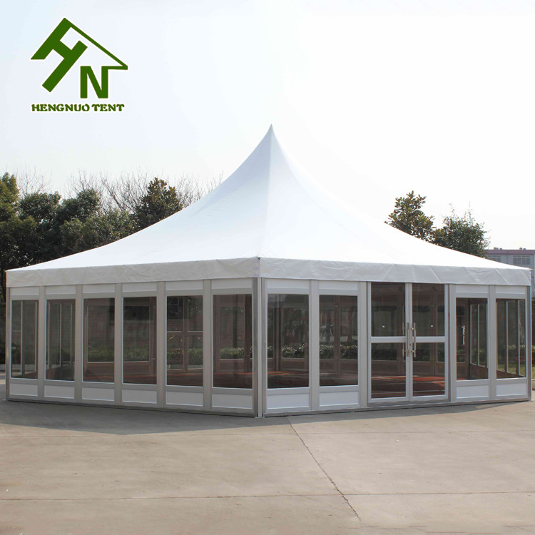 Trade Show Conference Events Decagonal Tent Marquee Multi Side Glass Walls