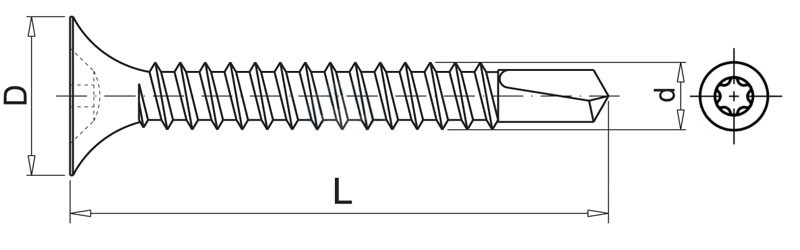 Torx Tamper Proof Security Stainless Steel 410 Oval Head Self Drilling Decking Screw Wood Thread