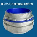 4" Zinc Straight Liquid Tight Connector With Blue Insulated Throat