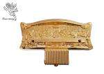 Gold Plastic Casket Accessories , American Style Funeral Coffin Fittings