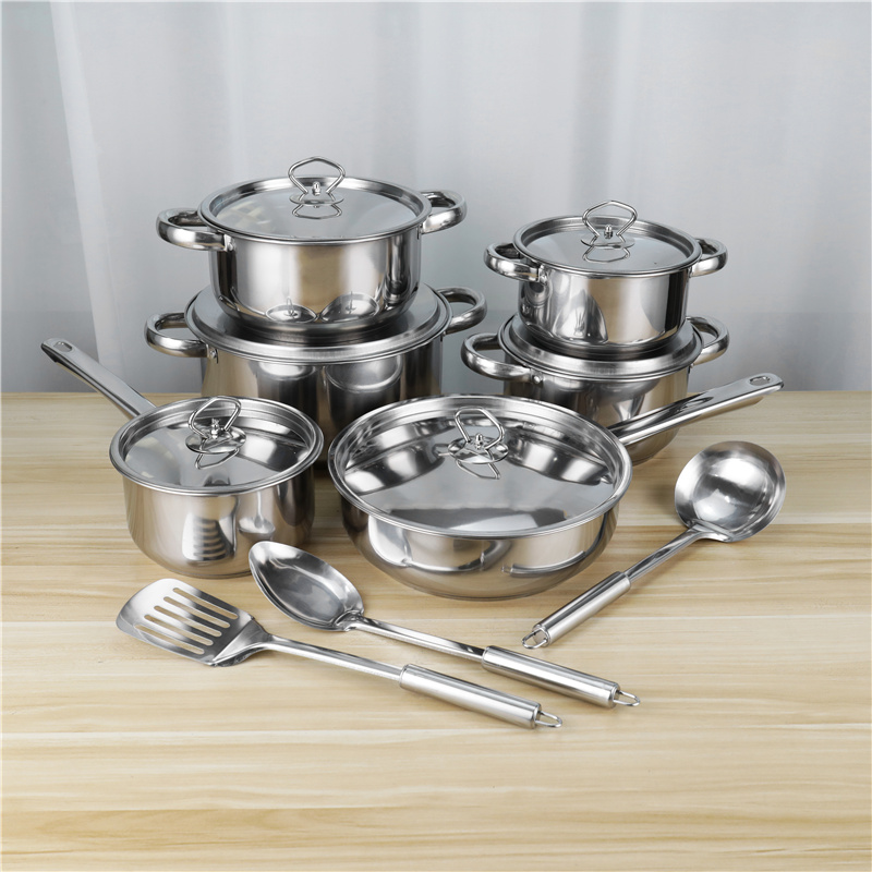 15pcs Home Hotel Restaurant Caterers Stainless Steel Saucepan Set