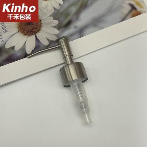 Quality Flat Top Stainless Steel Soap And Lotion Dispenser Pumps Round Press Cap wholesale
