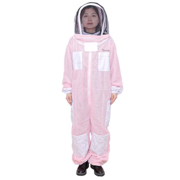 Hooded Breathable and Pink Beekeeping Protective Clothing With High Quality